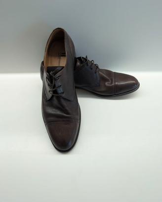 Scarpe uomo Moreschi, in cuoio marrone scuro