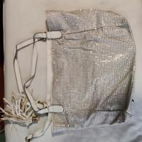 Borsa a spalla Bianca e Argento - Effetto Brillant