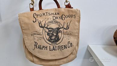 sacca/borsa in tela-cuoio vintage Ralph Lauren