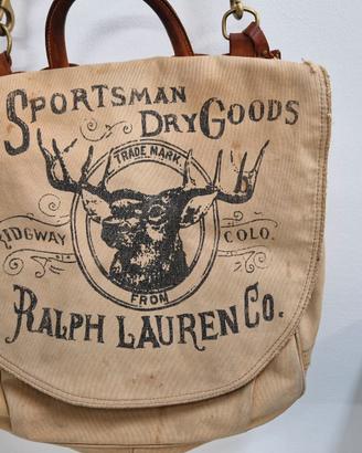 sacca/borsa in tela-cuoio vintage Ralph Lauren