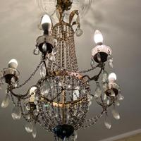 Lampadario Vintage a Mongolfiera - Ottone e Crista