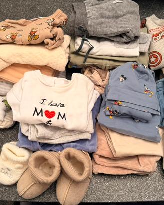 Stock 58 pezzi Abbigliamento bambino 0-6 mesi