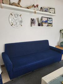 Divano letto modernariato anni '50/'60 blu