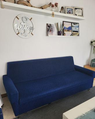 Divano letto modernariato anni '50/'60 blu