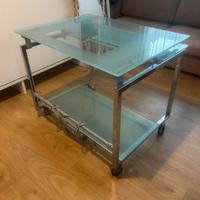 Scrivania in cristallo, più sedia