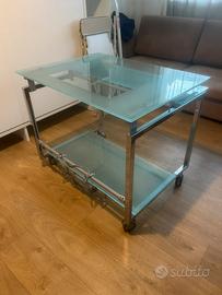 Scrivania in cristallo, più sedia