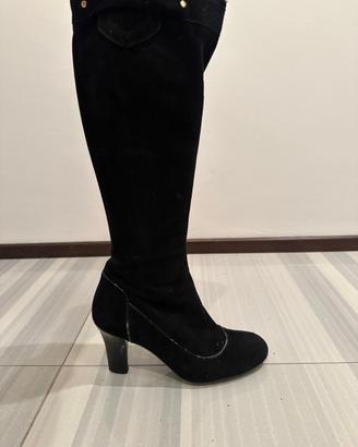 Stivali da donna Fratelli Rossetti in velluto nero