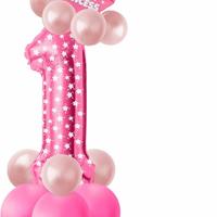 Palloncino 1 compleanno bambina 65 cm