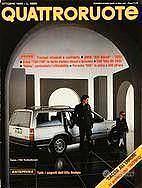 Rivista quattroruote ottobre 1985