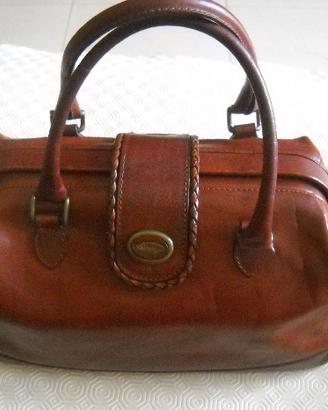 Borsa bauletto donna, vintage, Genuine Leather Mad