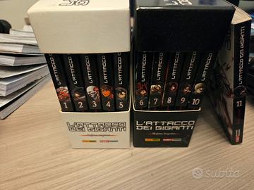 L’Attacco dei Giganti 1–11 + Box Originali
