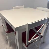 Tavolo e sedie in legno