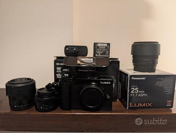 Panasonic Lumix GX9 + 3 obiettivi