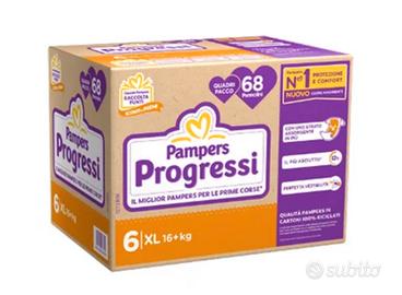 Pampers Quadri Progressi XL x68 (2 pacchi)