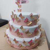 torta scenografica tema farfalle 