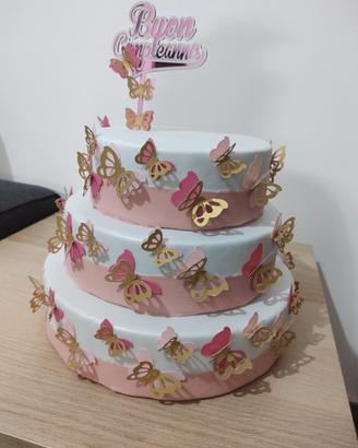 torta scenografica tema farfalle 