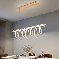Lampadario a sospensione LED spirale oro 