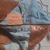 zaino jeans levis e pelle 
