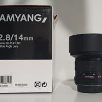 obiettivo Samyanf F2. 8, 14 mm per Canon