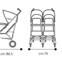 Passeggino gemellare pratico e leggero