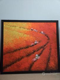Quadro paesaggio asiatico 106x96 originale
