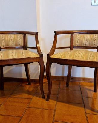 COPPIA DI SEDIE/POLTRONCINE  VINTAGE IN LEGNO 
