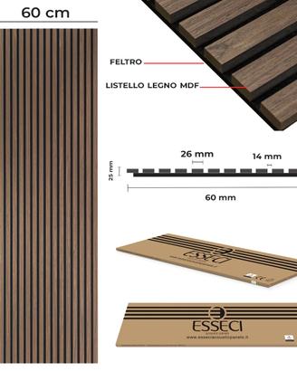 Pannello acustico in legno