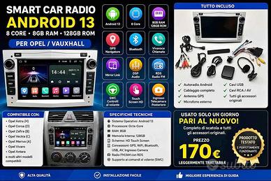 Autoradio Android 13 8GB/128GB GPS Opel
