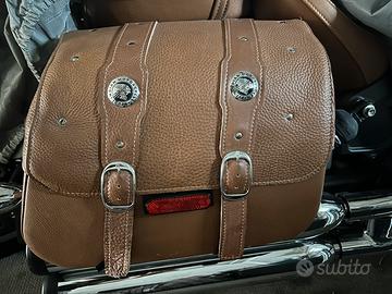 2 Borse laterali in cuoio originale Indian Scout