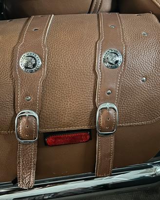 2 Borse laterali in cuoio originale Indian Scout