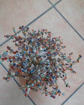 Blocco di quarzo con albero