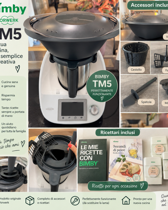     Bimby TM5 con Varoma, accessori e ricettari