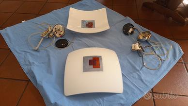 DUE LAMPADARI UGUALI IN VETRO SOFFIATO