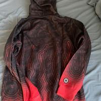 Felpa octopus rossa e nera