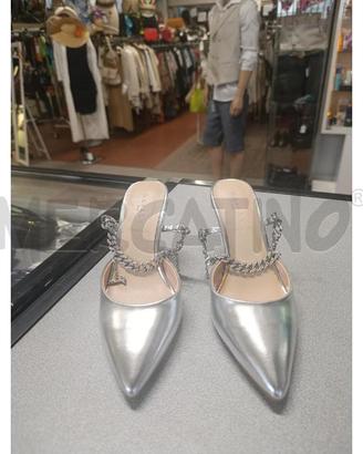 SCARPE DONNA GAELLE ARGENTATE A PUNTA