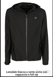 LONSDALE Giacca a vento uomo con cappuccio e full