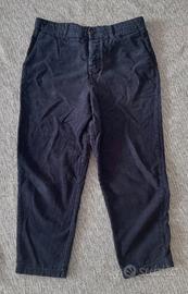 Pantaloni velluto a costine blu