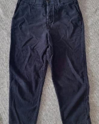 Pantaloni velluto a costine blu