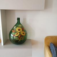 Damigiana dipinta girasoli