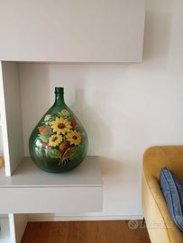 Damigiana dipinta girasoli