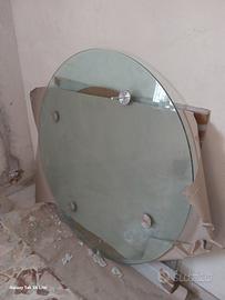 tavolo rotondo in cristallo 