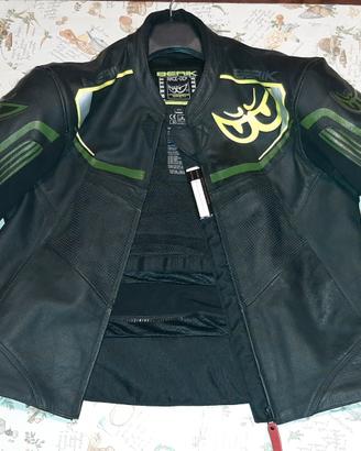 Giubbotto moto in pelle