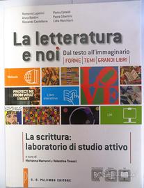 Libro scolastico "La letteratura e noi" scrittura
