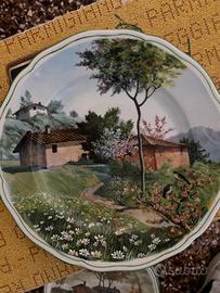 4 piatti ceramica firmati d'aitore