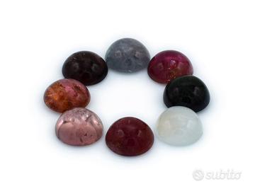 Lotto Tormaline Naturali Cabochon Rotonde 51,9 ct