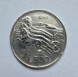 Moneta 500 Lire Argento 1961