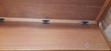 panca rustica in legno con schienale