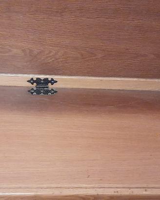 panca rustica in legno con schienale