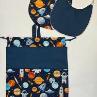 Set asilo / 2 bavaglini e zainetto personalizzato