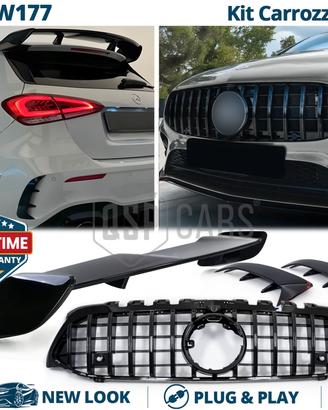AERO KIT per Mercedes Classe A W177 Look Amg Nero
